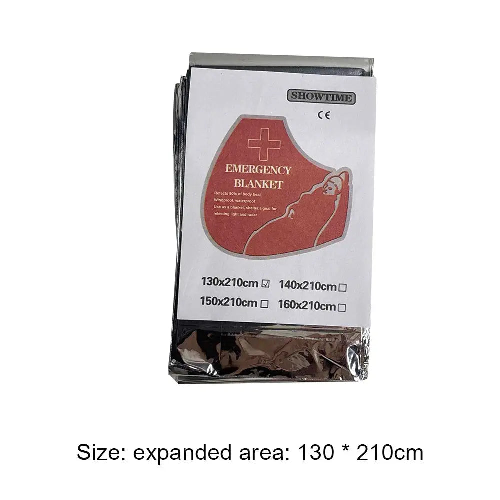 Gigantic 130x210cm Space Blanket Mylar Thermal For Emergency by Beastly Survival Outlet