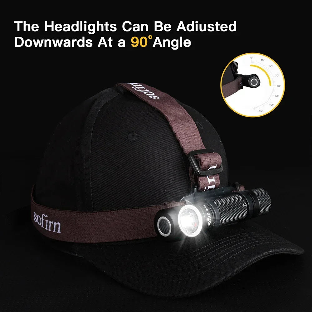 Sofirn SP40A 1200lm Headlamp With USB C Magnet Tail Cap
