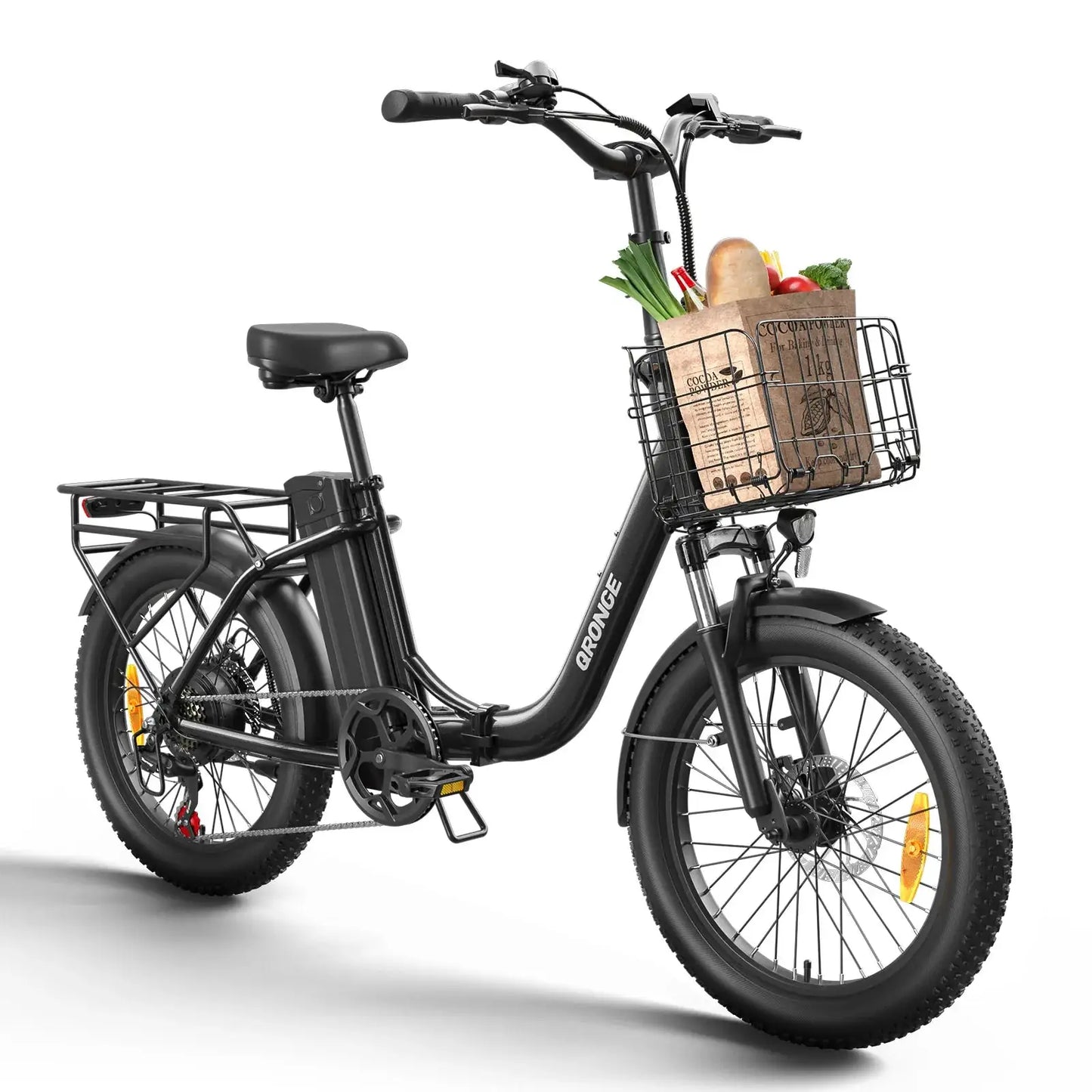 QRONGE 1000W Folding Electric Bike 70 Mile Range 20 Inch Fold by Beastly Survival Outlet