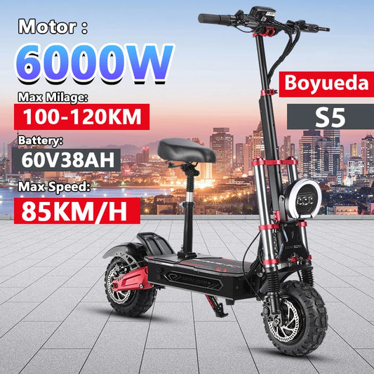 Boyueda S5 Electric Scooter 6000W Off-Road Adult E-Scooter