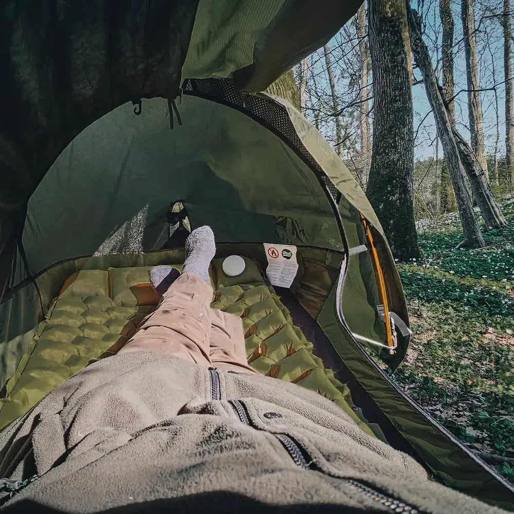 Night Cat Flat Lay Hammock Tent with Mosquito Net Waterproof Rainfly Storage Room by Beastly Survival Outlet