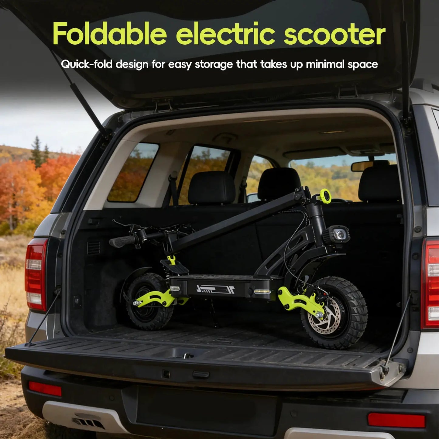60V 20.8Ah 2400W Dual Motor Electric Scooter with 40MPH High Speed, 40 miles Long Range endurance, 11 Inch Off Road Tire Foldable Adult E Scooter NFC Smart Lock Dual Hydraulic Suspension Disc Brake Max Load 265LBS For Outdoor by Beastly Survival Outlet