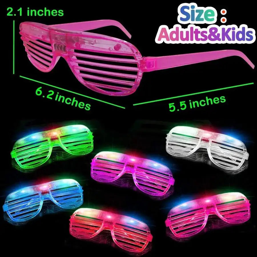 LED Light Up Glasses Bulk Party Supplies 100 Pack For Events by Beastly Survival Outlet