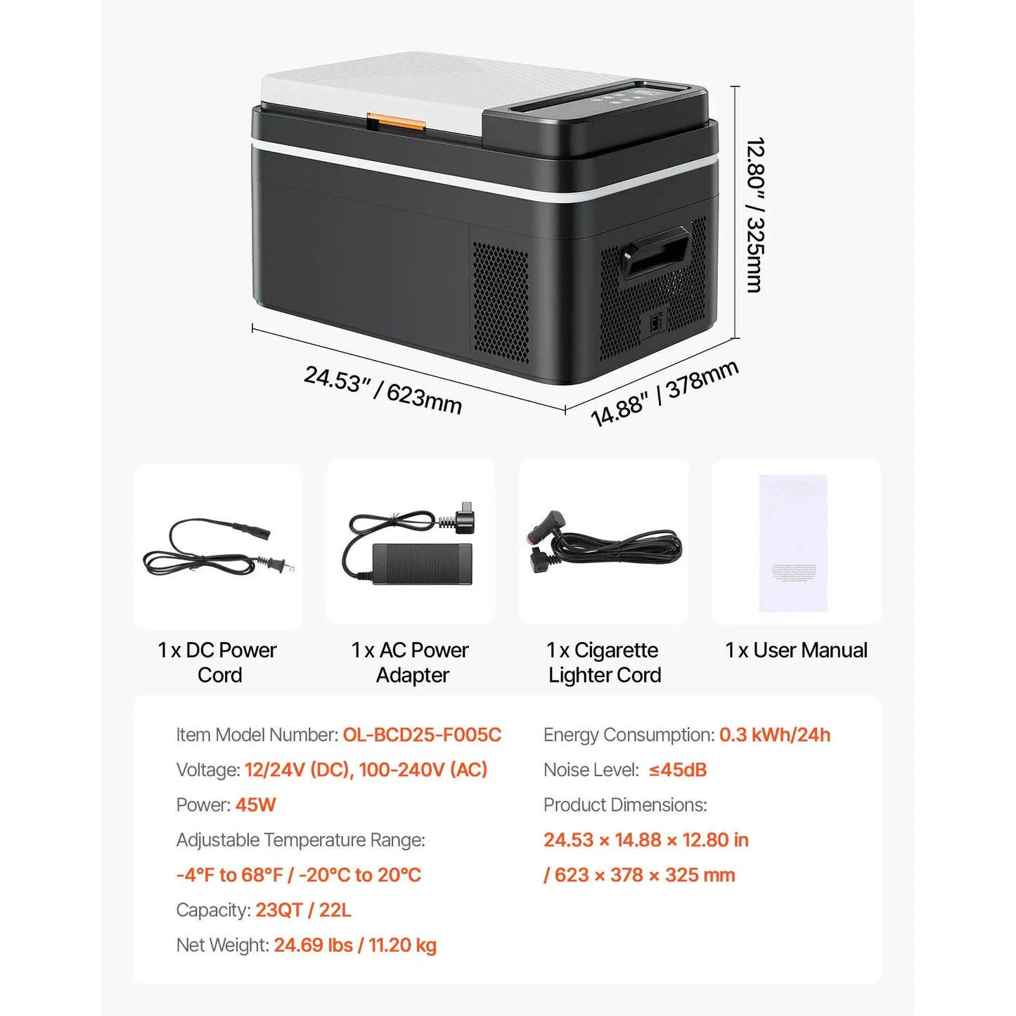 VEVOR Portable Car Refrigerator Freezer 20L-55L For Camping by Beastly Survival Outlet