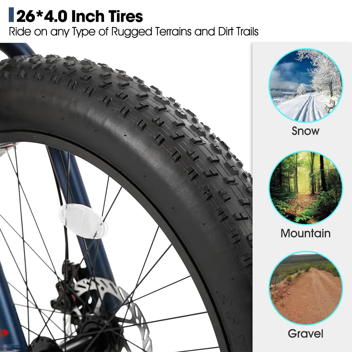 Hiland 20Inch Fat Tire Kids Mountain Bike 7Speed Disc Brakes by Beastly Survival Outlet