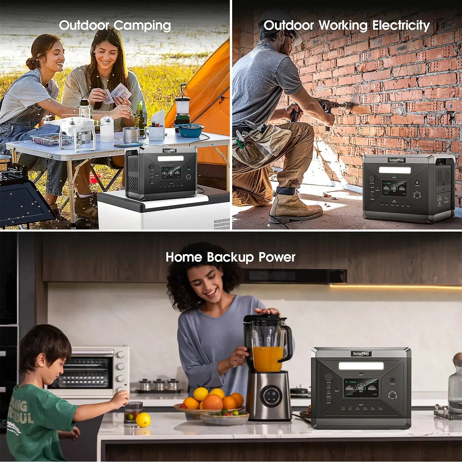 Solarplay Q2501 Power Station 2160Wh LiFePO4 Battery Outdoor by Beastly Survival Outlet