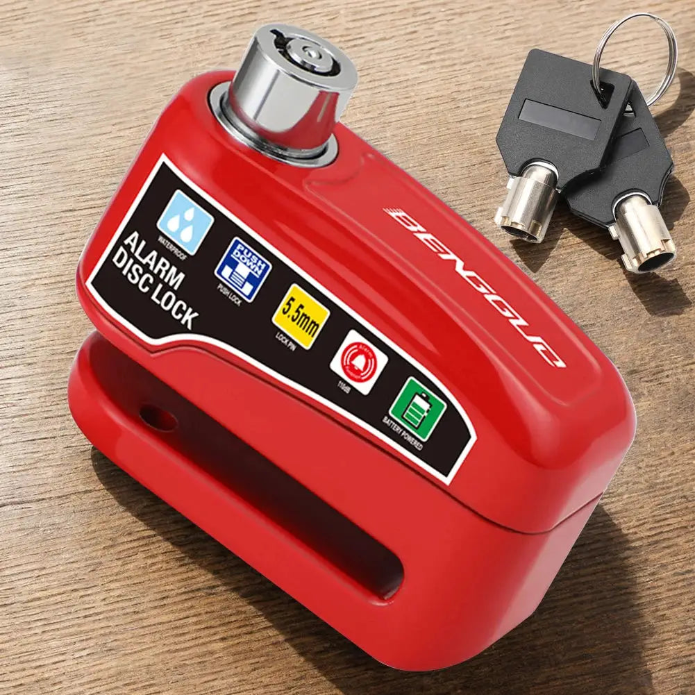 Motorcycle Disc Lock Alarm Padlock For Wheel Security System by Beastly Survival Outlet