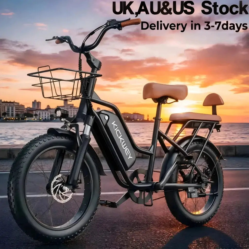 Kickwey LD20 250W Electric Bike 1500W 20x3' Fat Tire Electric Mountain Bike Electric Bicycle 48V 20AH Women's Electric Road Bike by Beastly Survival Outlet