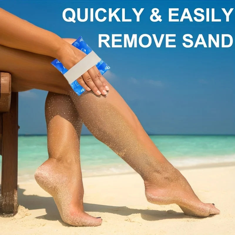 Sand Remover Bag and Brush for Beach Vacation and Camping Essentials