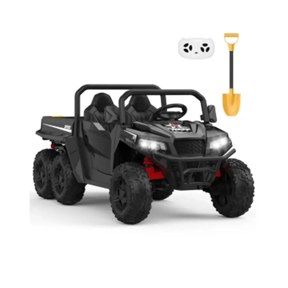 24V 4WD Electric Ride On Dump Truck with Remote Control 2-Seater Kids Ride On Car Music Player & LED Lights Birthday Gift by Beastly Survival Outlet