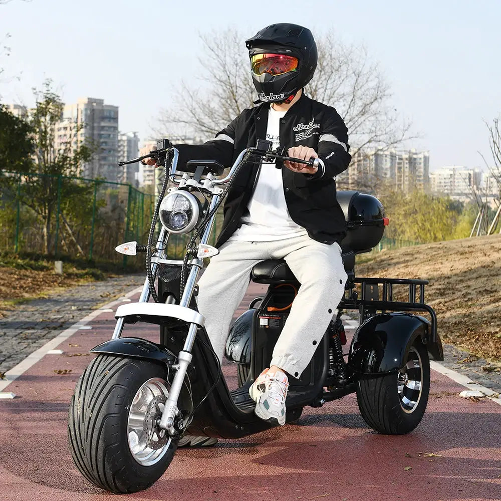 3 Wheel Three Speed Regulation Charge Power Mobility Scooter 3000W Off Road Three Wheel Electric Bike Tricycle Adult Motorcycle by Beastly Survival Outlet