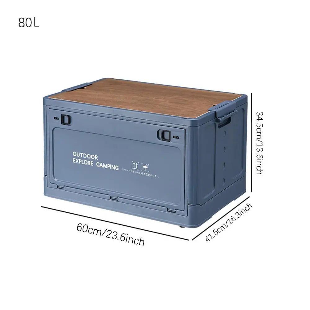 Outdoor Camping Folding Storage Box With Lids And Handles