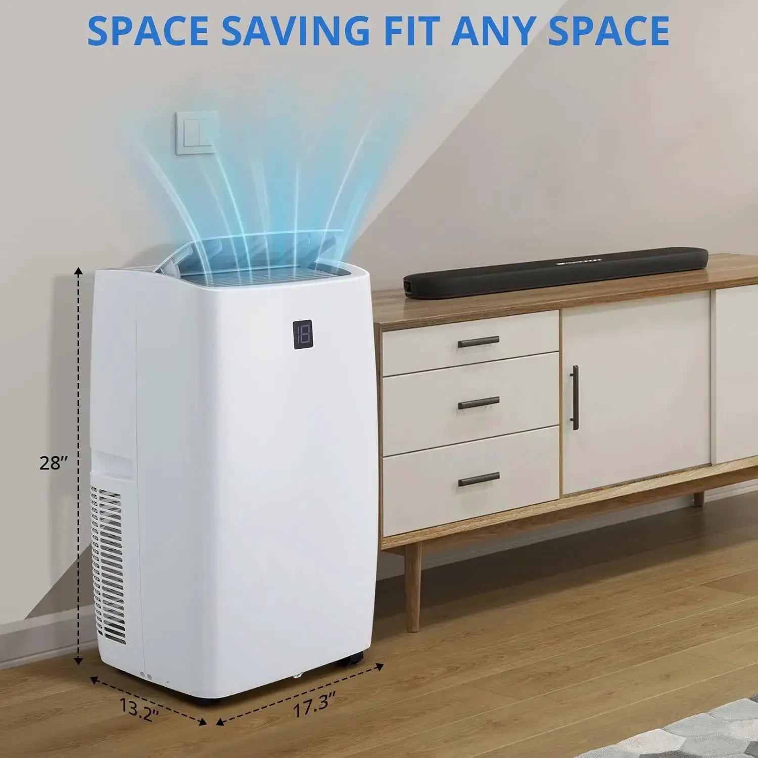 14000 BTU Portable Air Conditioners, Cooling, Fan & Dry 3 Modes,Portable AC Units for Rooms with Installation Kits, 24H Timer by Beastly Survival Outlet