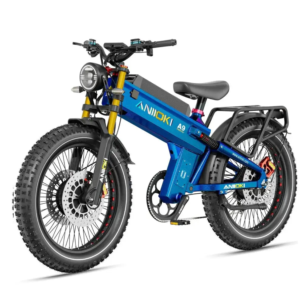 ANIIOKI Electric Bike adults 6000W Dual Motor 60V 70Ah 80Ah 47mph A9 Pro Max AWD Electric Bicycle Fat Tires 26"*4.8" ebike by Beastly Survival Outlet