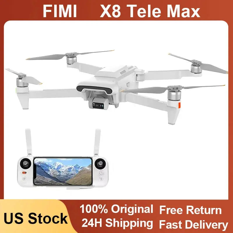 FIMI X8 TELE MAX Drone 4K Professional HDR 48MP 3-Axis Gimbal Camera Drone Professional GPS 20KM RC Quadcopter 2025 by Beastly Survival Outlet