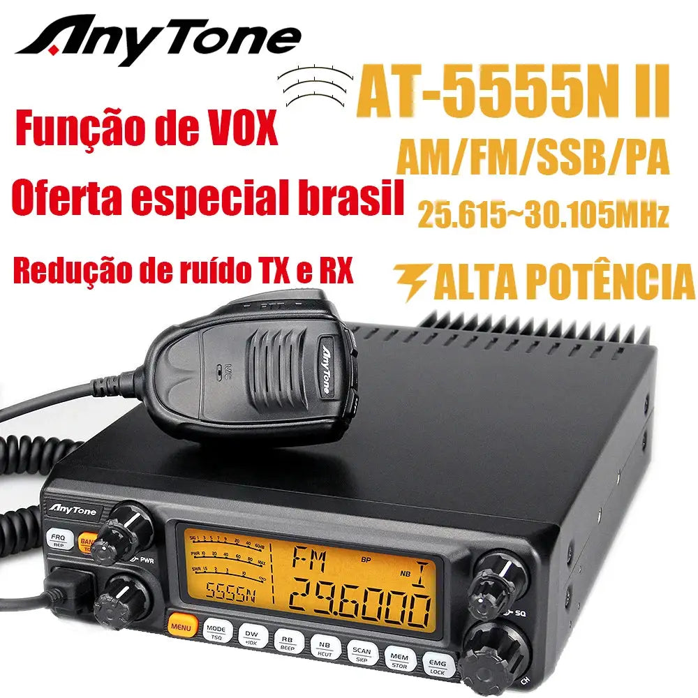 AnyTone AT5555N II 28 29MHz 10 Meter Mobile Radio 40 Channel by Beastly Survival Outlet
