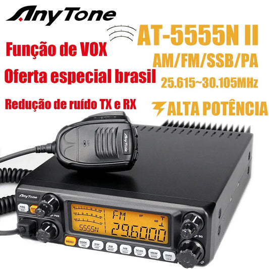 AnyTone AT5555N II 28 29MHz 10 Meter Mobile Radio 40 Channel by Beastly Survival Outlet
