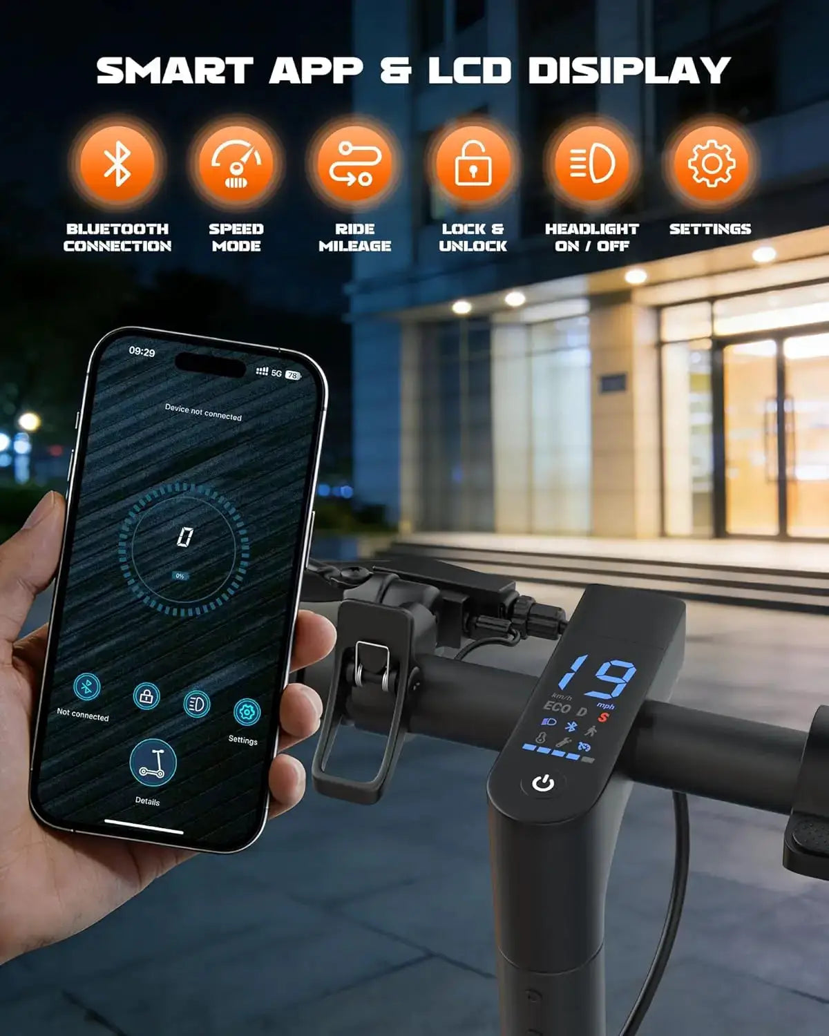 2026 New 8.5‘’ Electric Scooter Solid Tire 350W 19mph APP Smart Control 4 Speed Modes Foldable E-Scooter 16miles Max Range for Campus Commuting by Beastly Survival Outlet