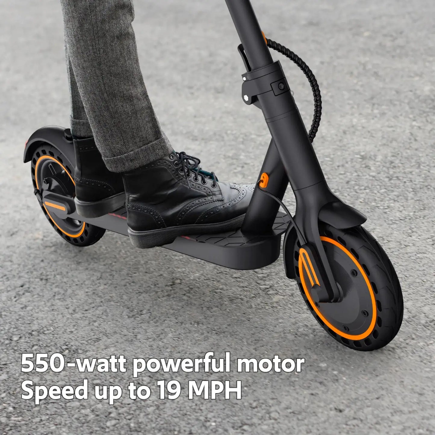Electric Scooters for Adults & Teen, 550W Motor 19Mph Top Speed E-Scooter, 19 Miles Range, Folding W/Side Lights, UL2272 Dual Brake & App by Beastly Survival Outlet