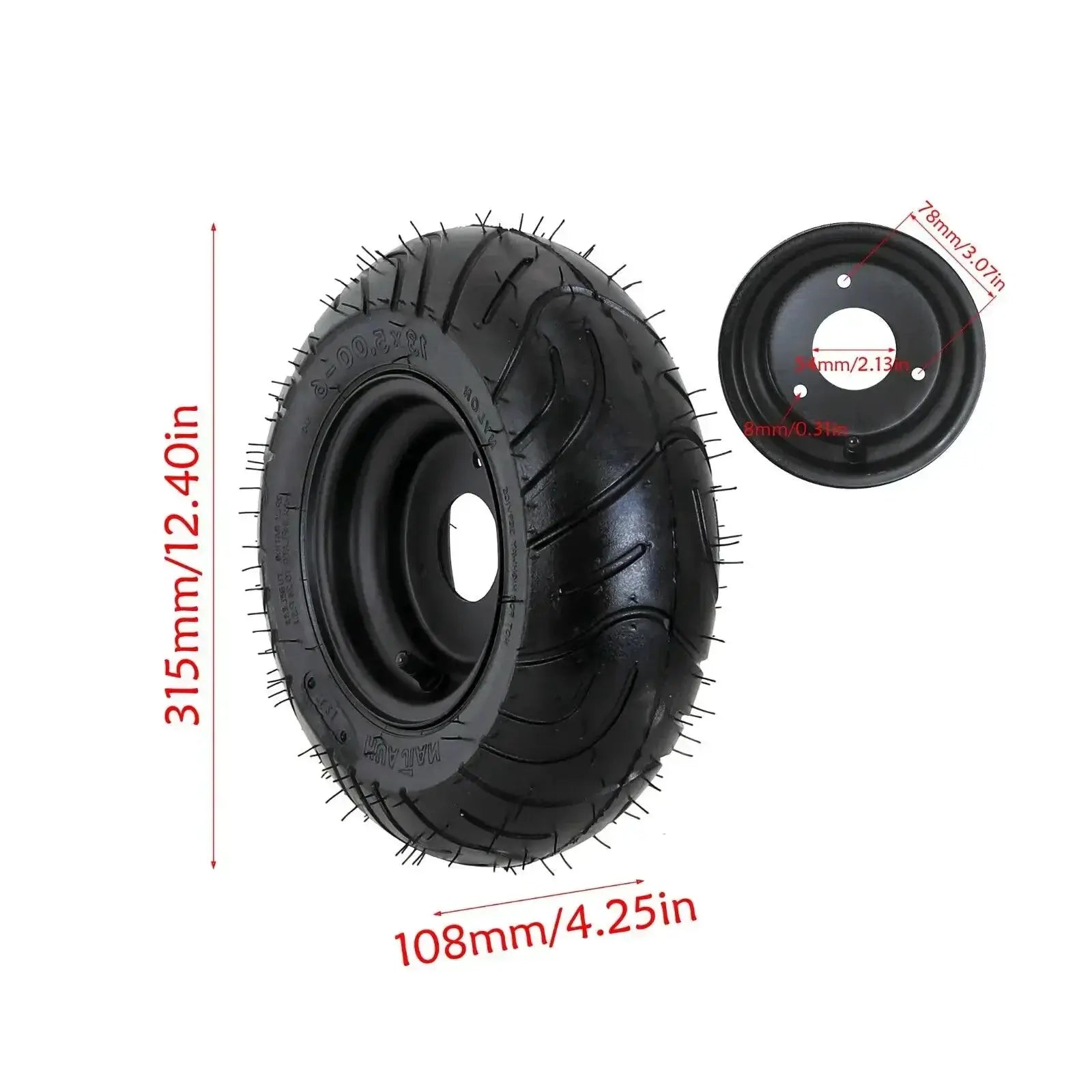 Not a Whole Set 740mm Rear Axle or Steering Wheel /Hub/6-inch Tyres for 110cc Go Kart Golf Cart Scooters Quad Bike ATV Parts by Beastly Survival Outlet