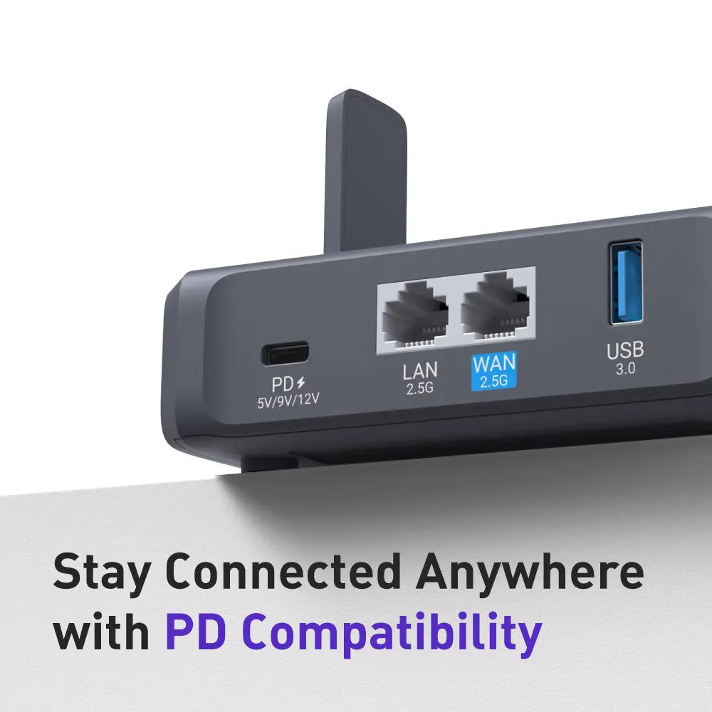 GL INet GL BE3600 Slate 7 Dual Band Wi Fi 7 Travel RouterPro