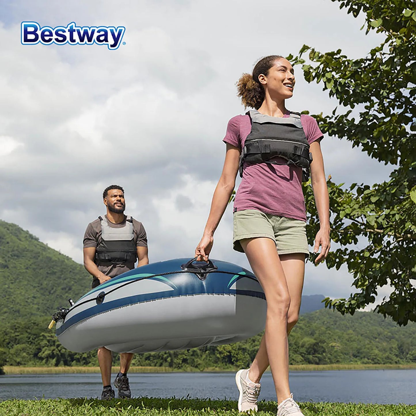 Bestway Two Person Inflatable Kayak Durable PVC Boat Kit
