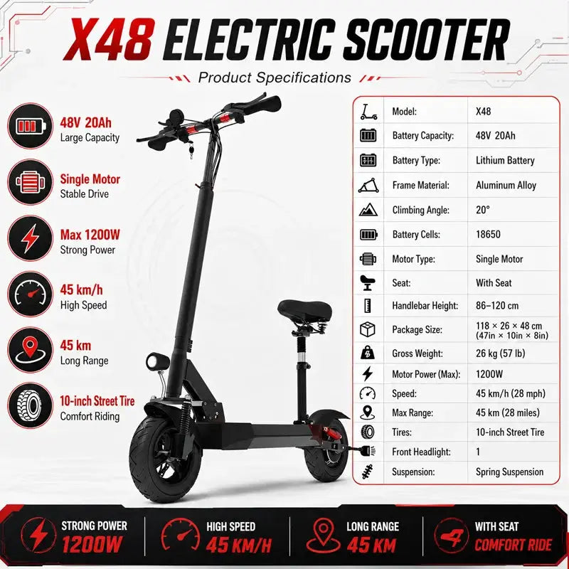 1200W-3200W Motor Electric Scooter for Adults 45-85km/h Speed 10 inch /11inch Tires E Scooter Patinete Electrico Skateboard by Beastly Survival Outlet