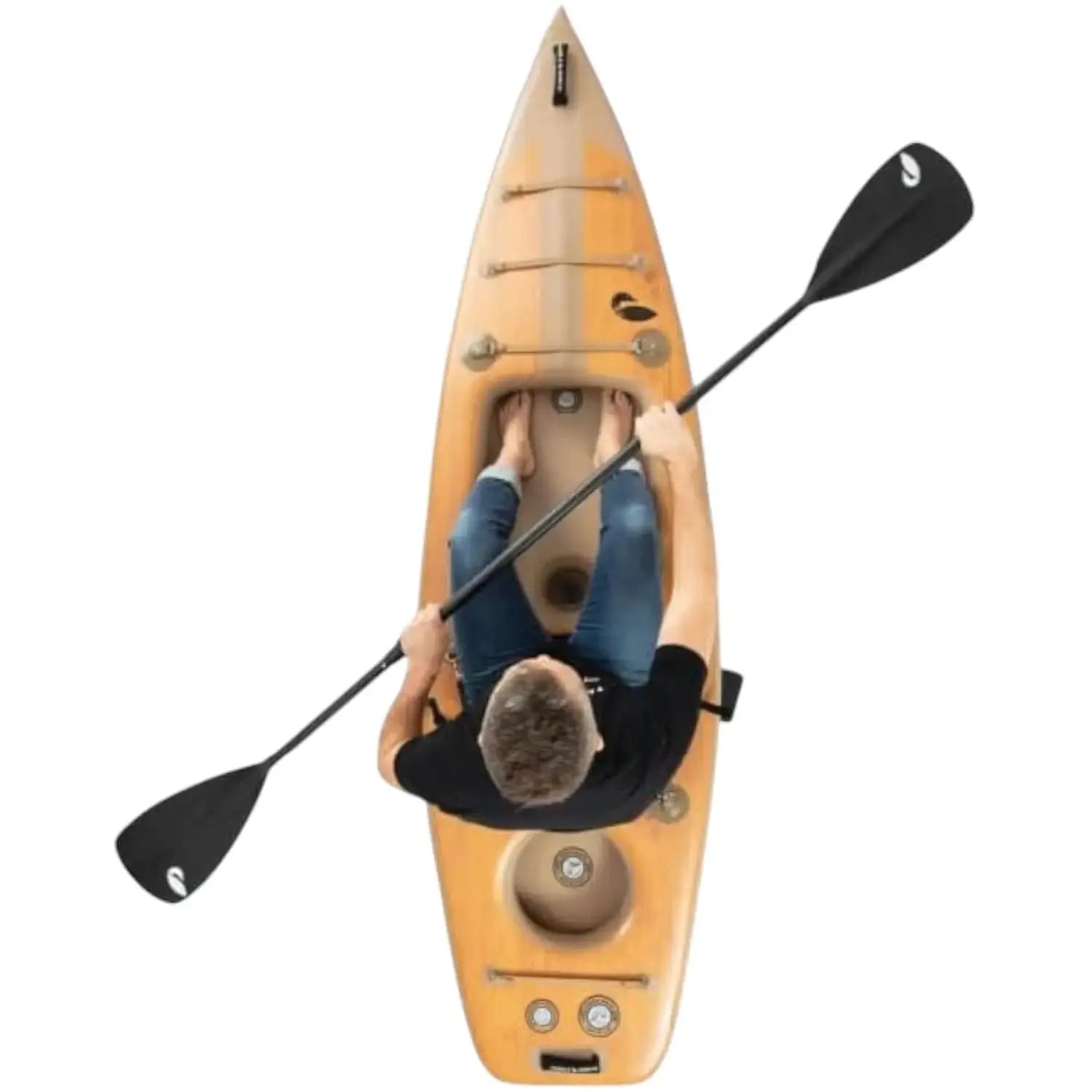 Single Inflatable 9 ft 11 in Kayak - Durable and Lightweight - Full Kit Included: Pump, Seat, Paddle,, Customized by Beastly Survival Outlet
