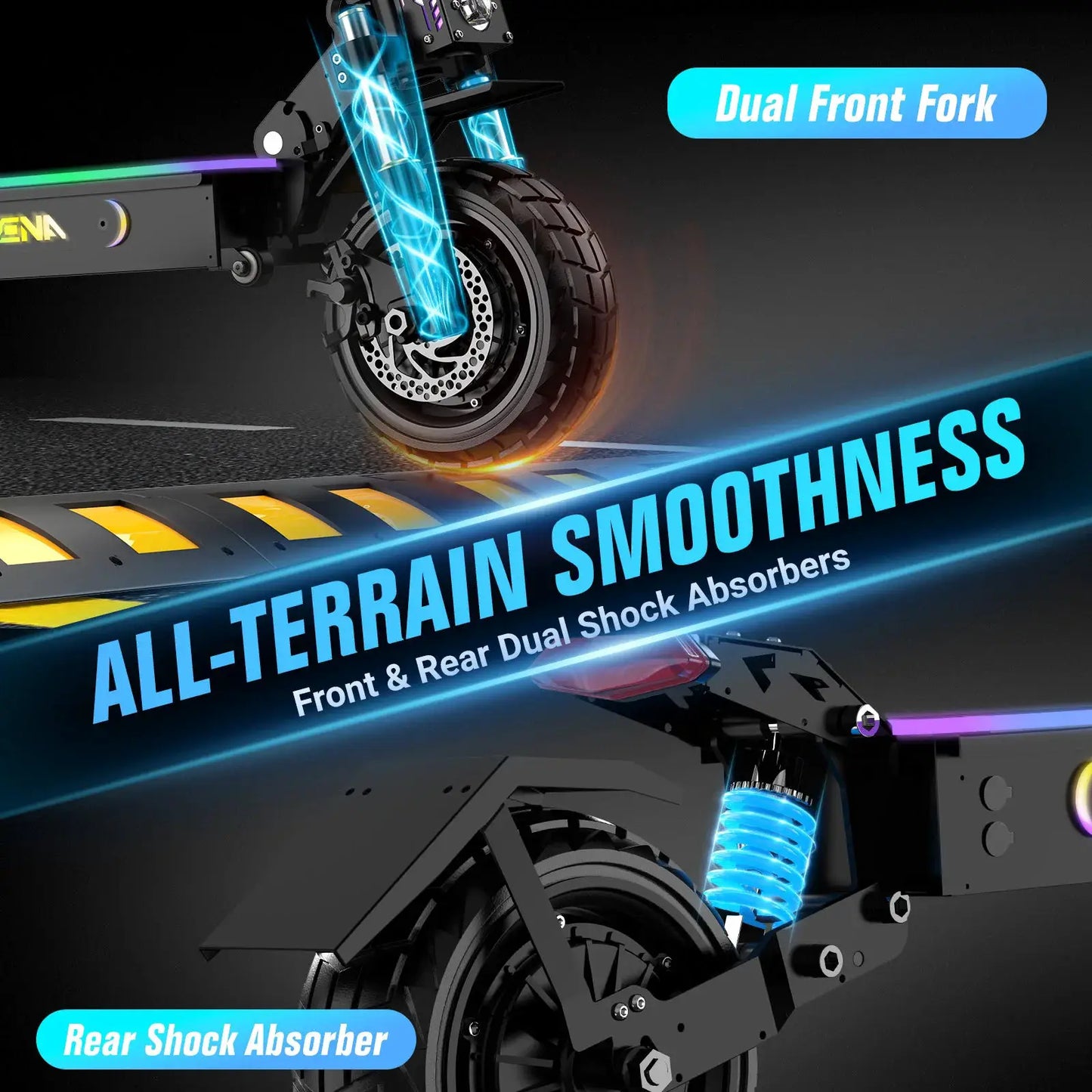 Electric Scooters Adults- 5600W Dual Motor, 45 MPH Fast Escooter 55 Miles Long Range Battery E Scooter for Adult, 11 Inches Off Road Tires Foldable E-Scooters by Beastly Survival Outlet