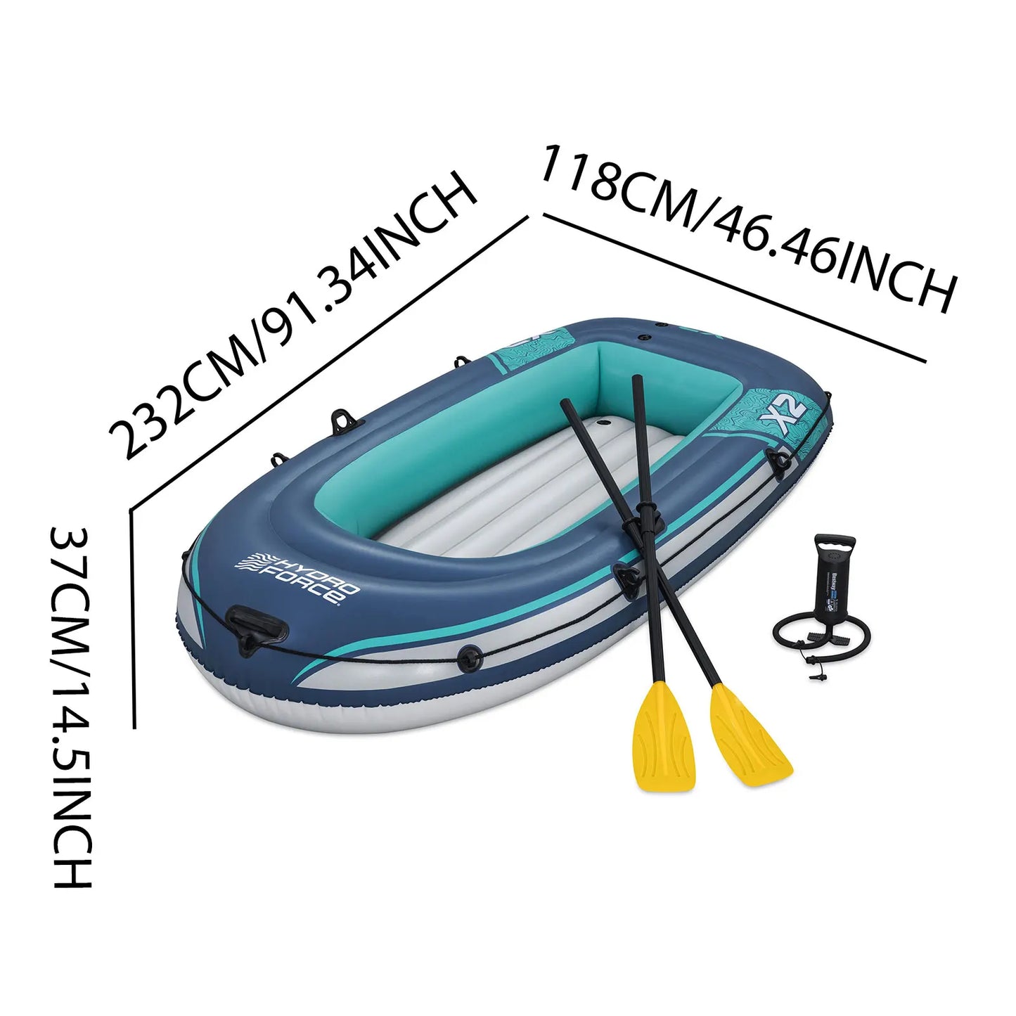 Bestway 2 Person Inflatable Kayak Durable PVC Boat Kit