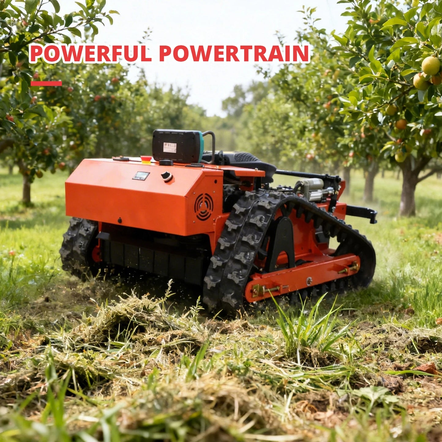 RC Crawler Robotic Lawn Mower 550mm Cutting Width for Slopes