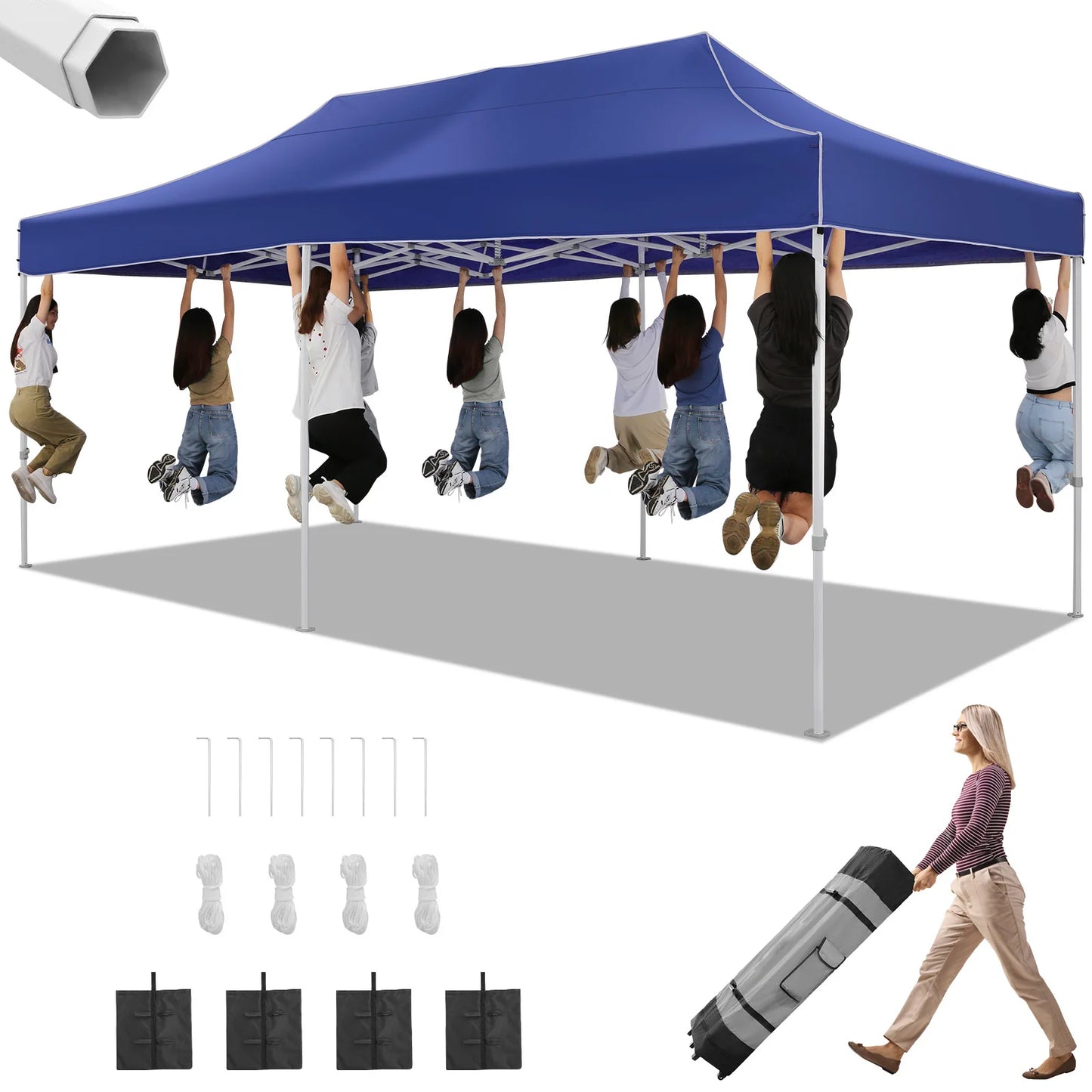 10x20 Heavy Duty Pop Up Canopy Tent for Events and Weddings