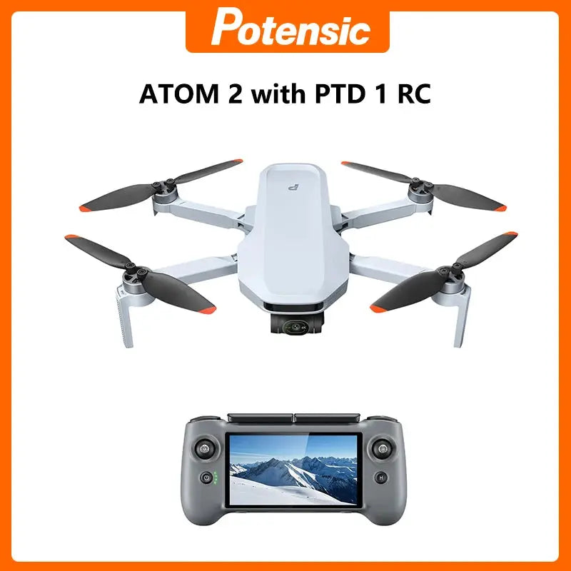 Potensic ATOM 2 Drone with PTD 1 Remote Control 4K Video, 8K Photo, 2.7K Vertical Shoot Camera Drones, Max 10KM, AI Night Shot by Beastly Survival Outlet