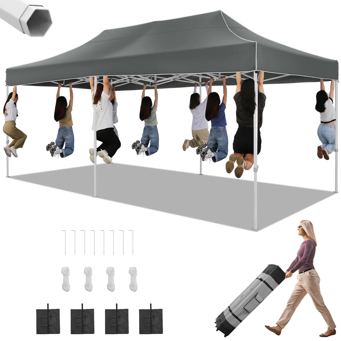 10x20 Heavy Duty Pop Up Canopy Tent for Events and Weddings