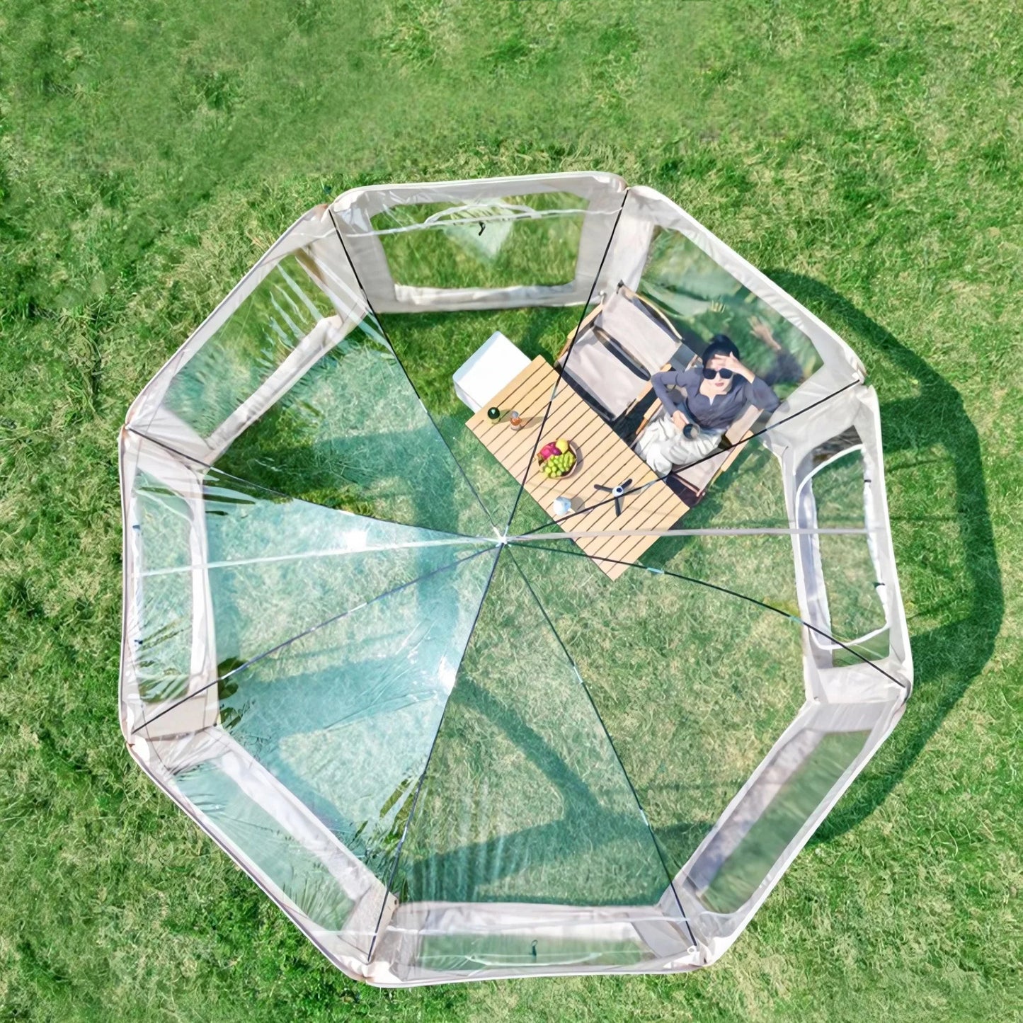 Outdoor Transparent Bubble Tent Waterproof Camping Shelter 9 Square