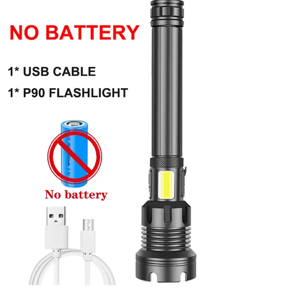 Rechargeable Flashlight Floodlight Tactical Lumens Led Torch by Beastly Survival Outlet
