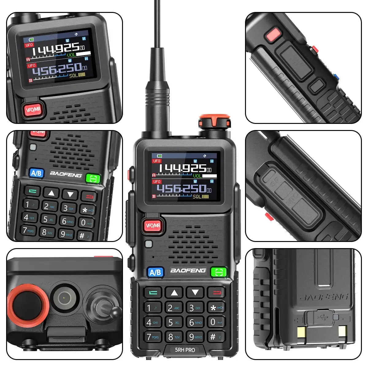 Baofeng UV5RH Pro GPS Walkie Talkies Long Range BandPro NOAA by Beastly Survival Outlet