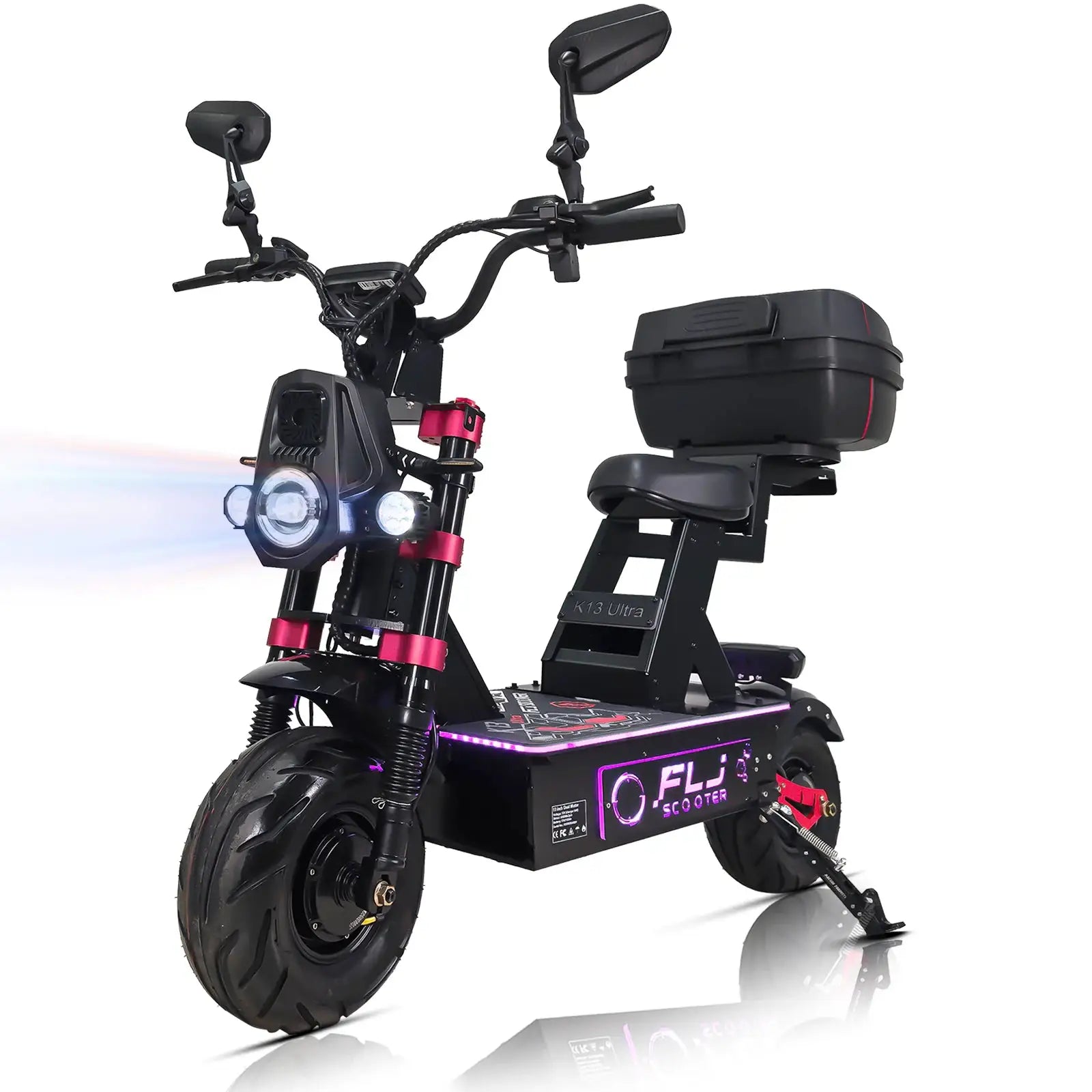 Latest Hot Sale 72V 12000W Electric Scooter K13 Ultra with APP and NFC Fast Speed 100km/h 13 Inch Fat Wheel US Stock Scooter by Beastly Survival Outlet