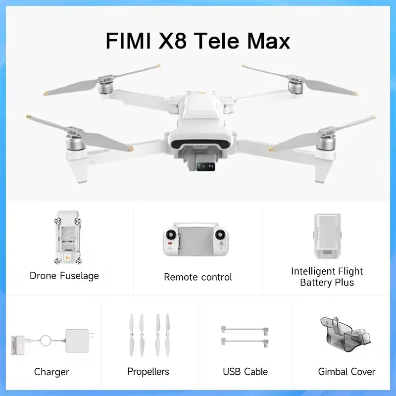 FIMI X8 Tele Drone Dual Sony Cameras 4K 60fps 20km Range