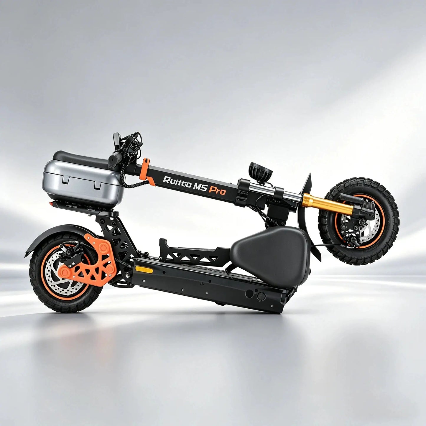 Electric Scooter with Seat for Adults, 1600W Motor, 48V 20.8Ah Battery, Up to 50 Miles Range, Foldable E Scooter with Storage Box, Off-Road Tires by Beastly Survival Outlet