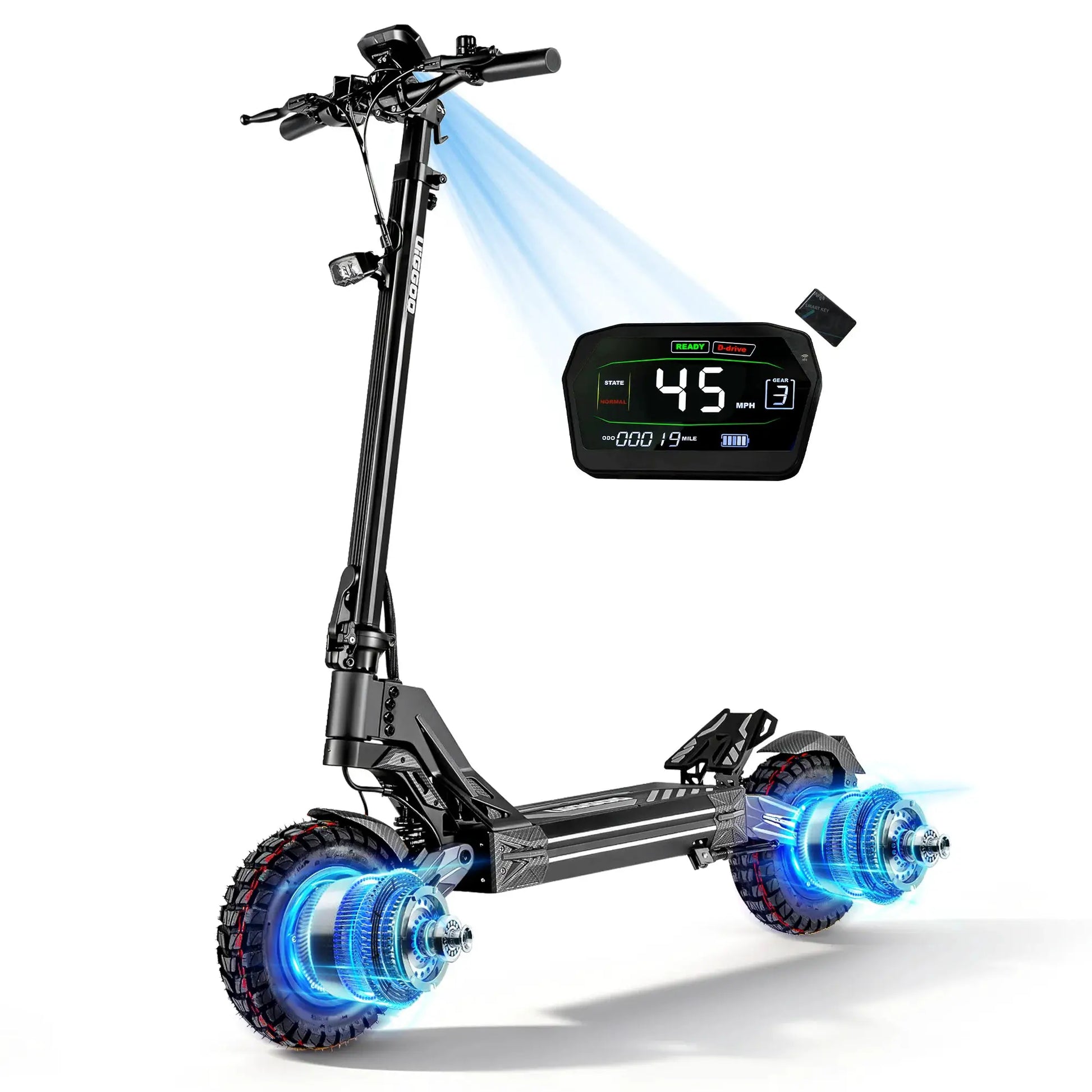 Dual 4000W Motor Electric Scooter for Adults 45MPH Fast E-Scooter 60V 27Ah 11" Off-Road Vacuum Tires 330lbs Heavy Duty by Beastly Survival Outlet
