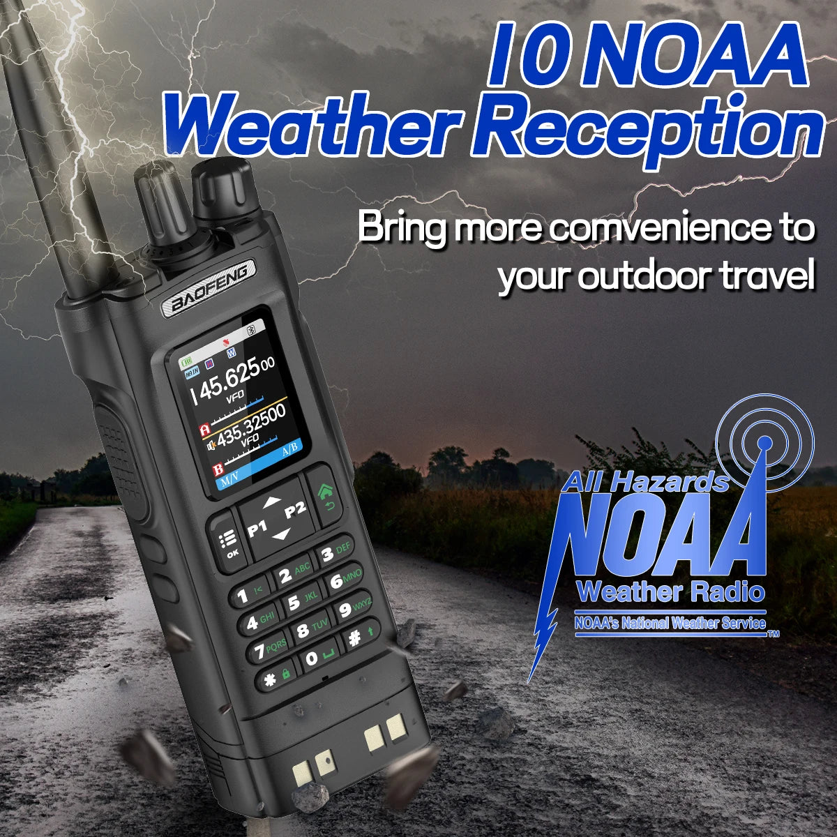 Baofeng UV 32 GPS Walkie Talkie 10W Long Range Bluetooth