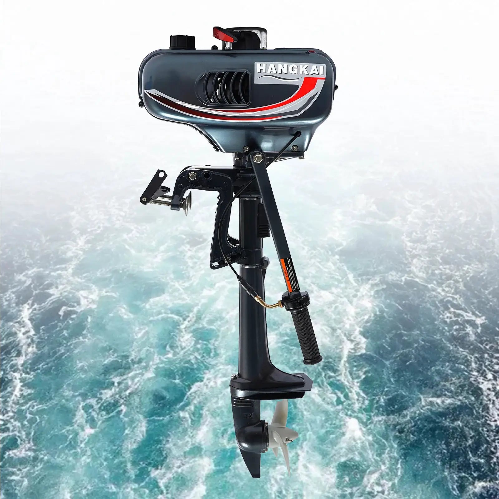 Portable 3.5HP Gasoline Outboard Motor with Adjustable Tilt and Anti-Vortex Plate for Smooth and Safe Boating by Beastly Survival Outlet