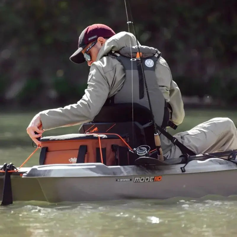 Catch Mode 110 Premium Angler Kayak With Lawn Chair Seat Pad by Beastly Survival Outlet