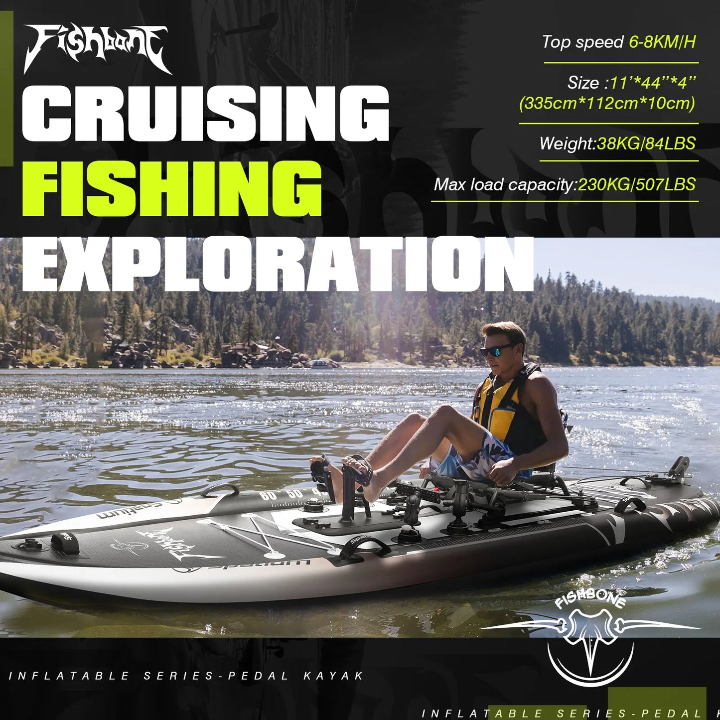 Spatium Fishing Kayak with Pedal Drive System for Ultimate Fun