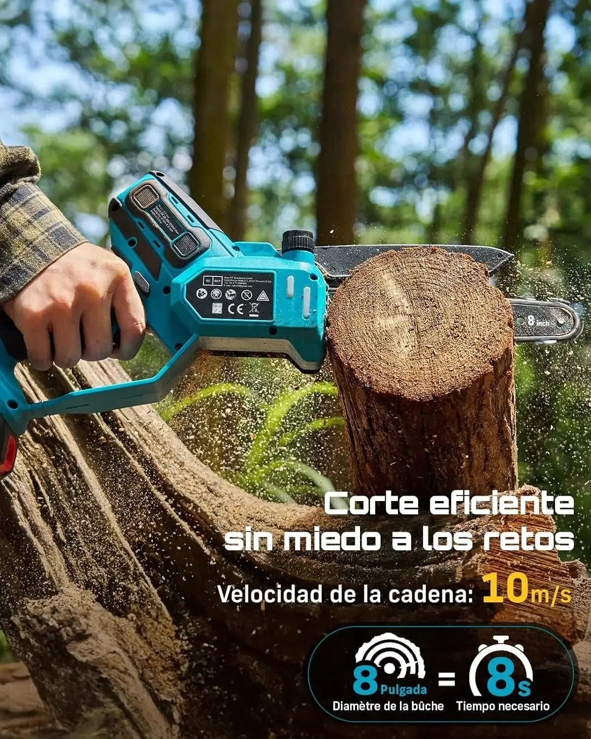 Seesii 1000W 6&8''Brushless Electric Chainsaw Cordless Electric Saw Woodworking Garden Pruning Tools For Makita 18V Battery Pin by Beastly Survival Outlet