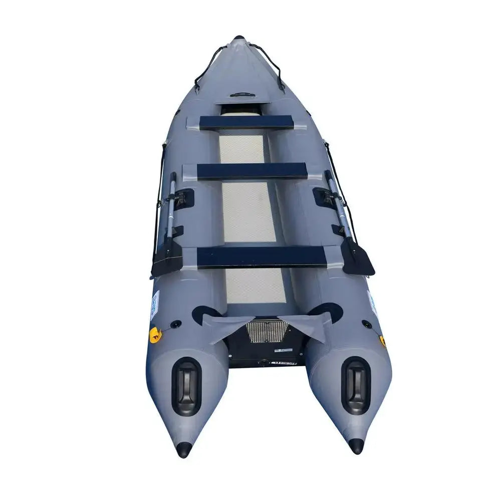14.1ft Inflatable Boat Inflatable Kayak 3 Person Kayak Canoe Fishing poonton Boat by Beastly Survival Outlet