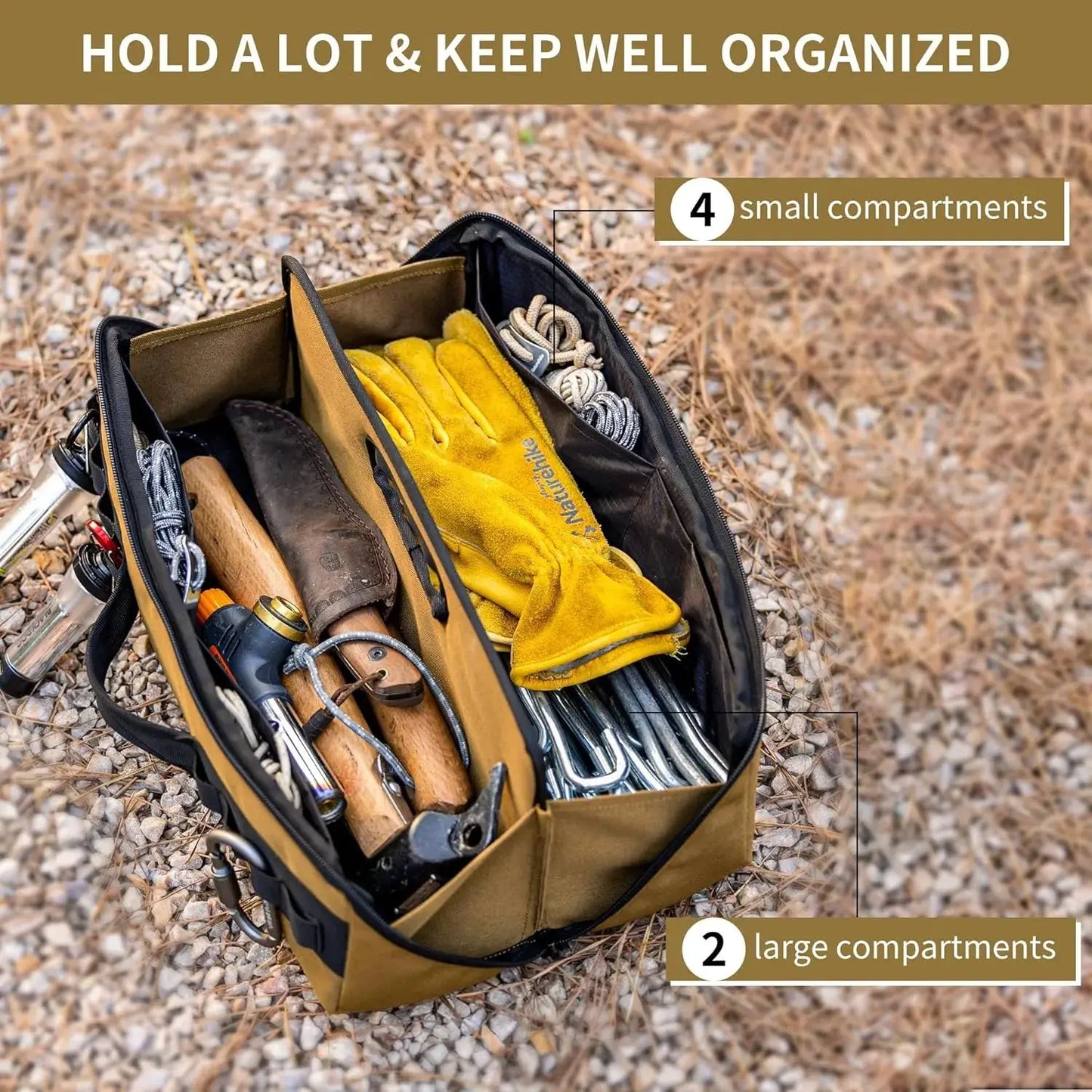 Naturehike Camping Tool Bag Large Capacity Folding Multifunctional Tool Storage Bag OutdoorWork Accessoires Tool Box by Beastly Survival Outlet