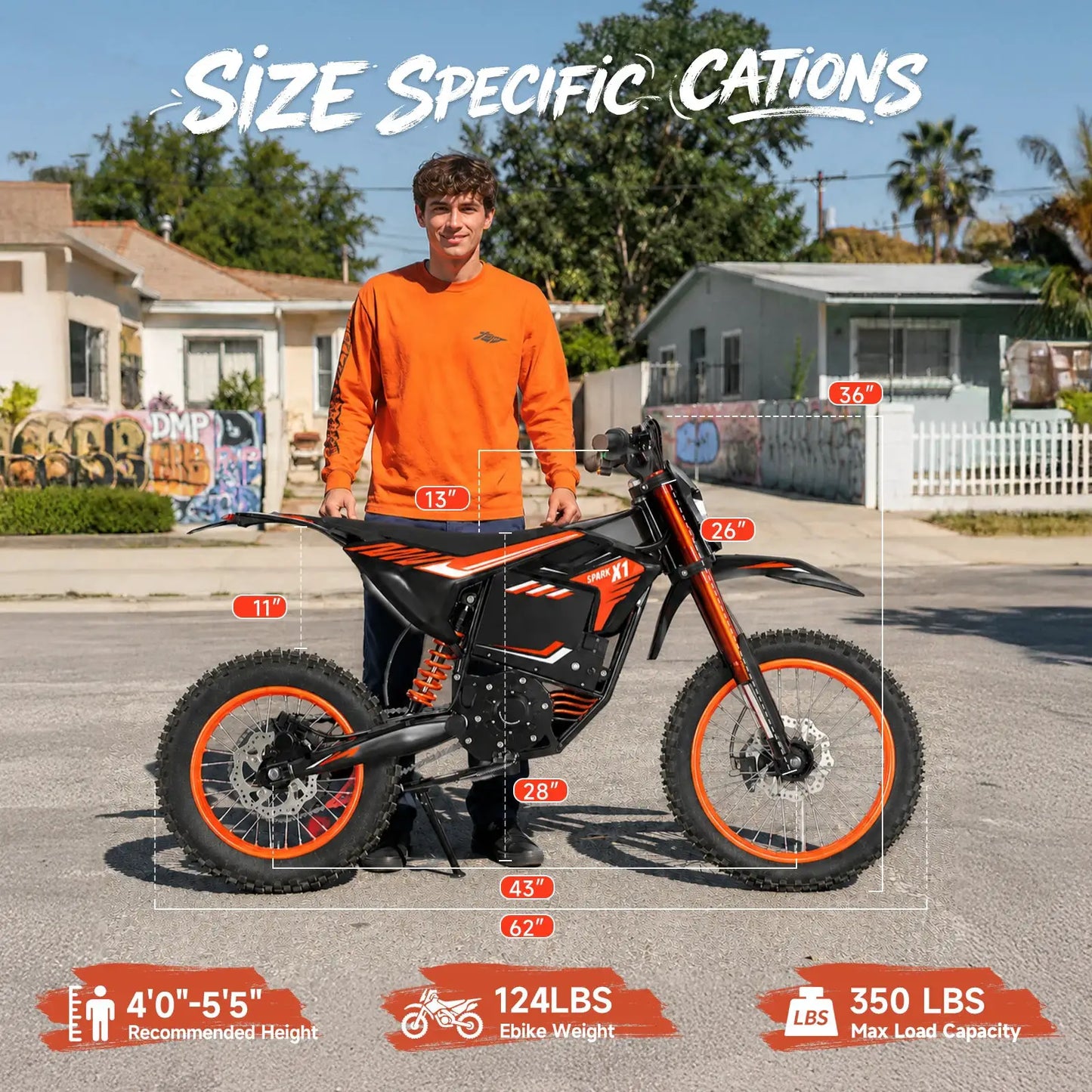 QRONGE X1 Spark Electric Dirt Bike for Teens Adults 4500W Peak Electric Motorcycle 60V 28.8Ah E-Dirt Bike 60 Mile Range E-Bike + 1 Year Warranty by Beastly Survival Outlet