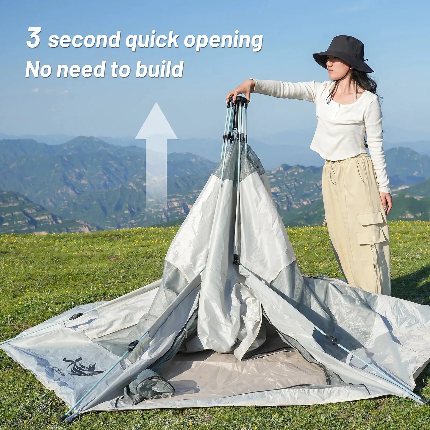 Spherical Hexagonal Camping Tent Quick Setup With Mesh Vents by Beastly Survival Outlet